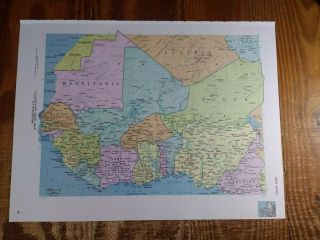1988 Map Of West Africa - Map Of Equatorial Africa On Back