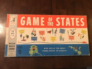 Vintage Milton Bradley Game Of The States 1960 No.  4920