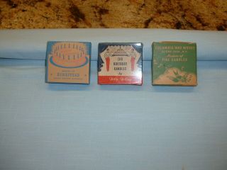3 - Vintage Boxes Of Birthday Candles Betty Bolling - Columbia - Homestead
