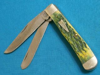 Case Xx Usa 6254 Green Bone Trapper Knife Vintage Knives Folding Hunter Pocket
