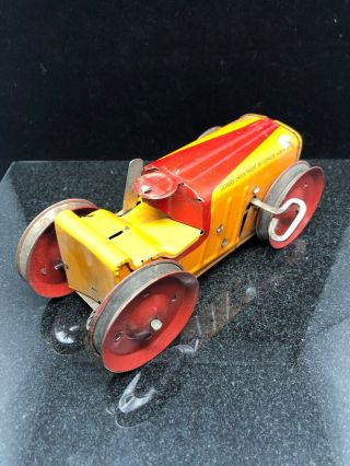 VINTAGE 1930 ' S MARX PATENT 1334539 TIN WIND UP FRICTION CLIMBING TRACTOR 2 TOY 2