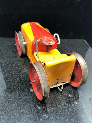 VINTAGE 1930 ' S MARX PATENT 1334539 TIN WIND UP FRICTION CLIMBING TRACTOR 2 TOY 3