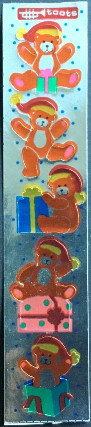 Vintage Stickers - Cardesign - Toots - Christmas Teddy Bears - Dated 1983