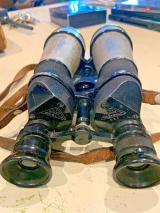 Antique German Binoculars C.  P.  Goerz Berlin - 10x pernox tireder binocle D.  R.  P. 3