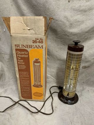 Vintage Retro Modern Sunbeam 26 - 48 Tower Electric Quartz Heater (a10)