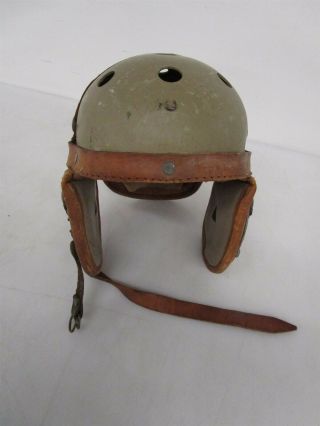 Vintage Leather Football Or Rugby Helmet
