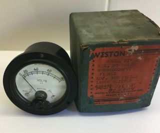 (1) Vintage Weston Model 517 A.  C.  Volts Gauge 0 - 80 Panel Meter