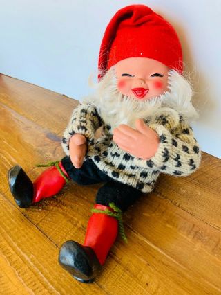 Vintage Arne Hasle Norwegian Gnome Troll Christmas Elf Doll Askim Norge 11 "
