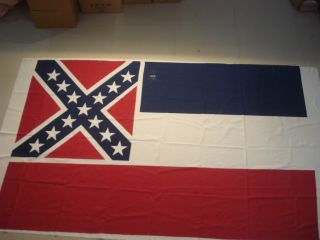 Large - Mississippi Vintage Marine Flag / Banner - 100 Cotton - 100