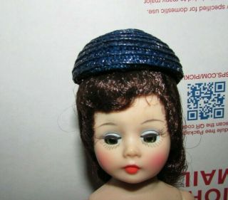 Vintage Blue Pill Box Hat Fits Madame Alexander Cissette Made In Japan