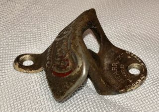Vintage 1940s Coca - Cola Bottle Opener Starr X Brown Co Usa Wall Patina
