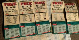 One Complete Set 1994 Baseball 30 Player Card Set Post Cereal
