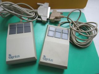 Vintage Genius 3 - Button Square Serial Dyna Mouse Gm - 6 Compuer Pc Laptop Mouse