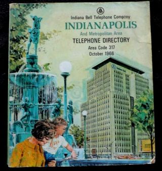 Vintage 1966 Indianapolis Indiana Bell Telephone Company Phone Book Directory