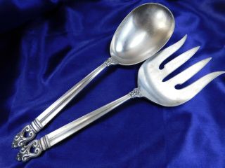 International Royal Danish Sterling Silver Serving Fork & Serving Spoon Set