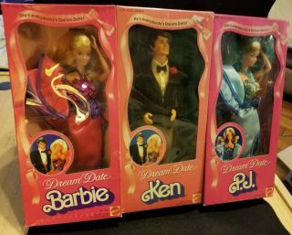 Vintage 1982 Mattel Dream Date Barbie No 5868 Ken No 4077 Pj No 5869