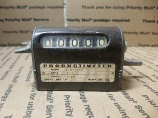 Vintage Productimeter Durant Mfg.  Co.  Meter Model 5 H 11 R Industrial Steam Punk