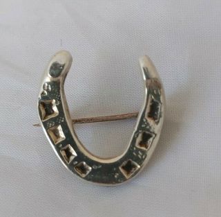Vintage Sterling Silver Horse Shoe Brooch Henry Griffith & Son 1938 Cockington
