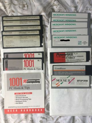Vintage Microsoft Windows 3.  0 And Dos 5.  0 Systems Floppy 5¼ " Installation Disks