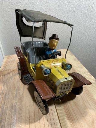 Vintage Hubley Mr Magoo Car Battery Operated Tin Litho Toy Car 4 Parts / Restore