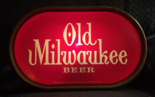 Vintage “old Milwaukee Beer” Lighted Bar Sign