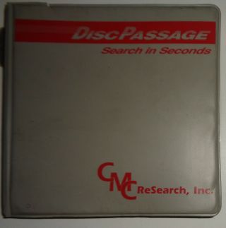 Discpassage Cd - Rom Retrieval Software,  By Cmc Research.  1990.  For Ibm - Pc