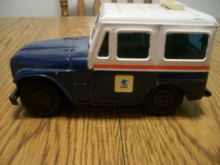 VINTAGE USPS US Mail Postal Delivery Truck Jeep Bank Western Stamping Corp Steel 3