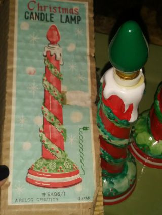 Vtg Christmas Relco Candy Cane Lamps 3