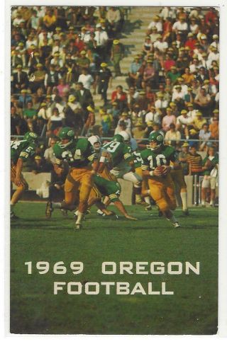 1969 Oregon Ducks Football Pocket Schedule
