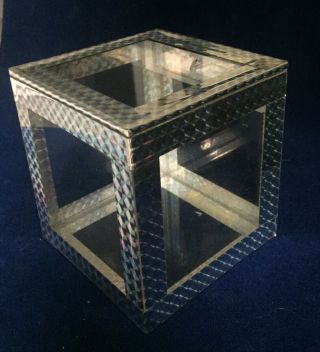 Vintage Magic Trick Ickle Pickle Crystal Clear Magic Cube Production Box