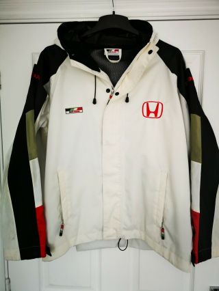 Rare Vintage Bar Honda Racing F1 Team Jacket Size M Jenson Button