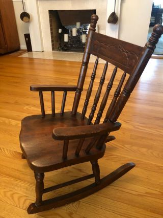 Antique,  Handmade,  Wooden Children’s Rocking Chair