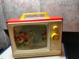 Vintage 1966 Fisher Price Giant Screen Music Box Two Tunes - L - 100
