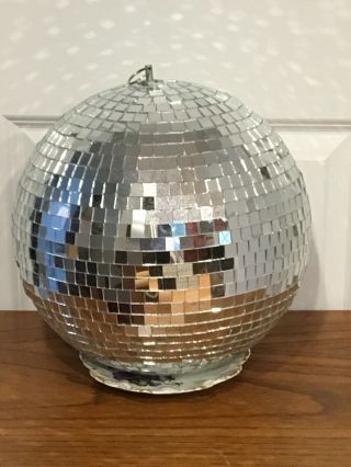 Vtg Lg 13 " Mirrored Disco Ball 1970s Dances Roller Rink Dj - Year Party