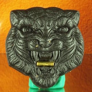Thai Amulet Magic Tiger Mask Nakakseua Holy 108 Herbs Lp Euam V.  Boonkathin 59