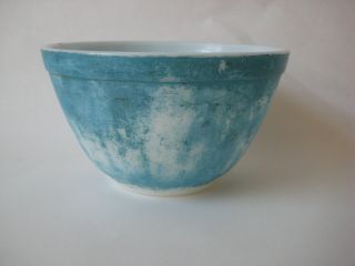 Vtg Pyrex Turquoise Blue Small Mixing Bowl Primary Color Nesting Set Aqua 401