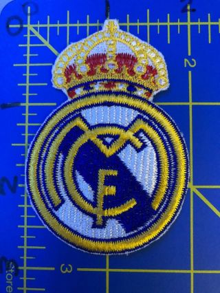 Real Madrid Club De Futbol Cf C.  F.  Patch Crest Football Soccer Spain La Liga