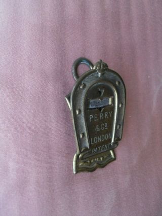 Perry & Co Antique Vintage Brass Effect Spring Clip Letter Note Holder