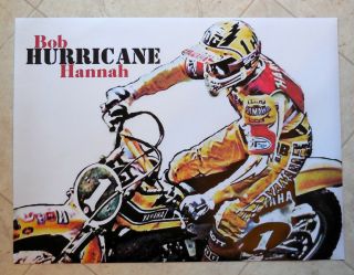 Vintage Motocross Rider Bob Hannah 1 - 18 " X 24 " Poster - Yamaha - Yz - Ow - Scott