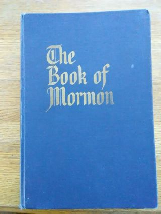 Vintage Book Of Mormon Large Print Hard Cover Blue Lds Scripture,  1971