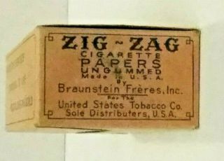 Vintage 1950s 60s Box of 24 Books Zig Zag Cigarrette Papers 2