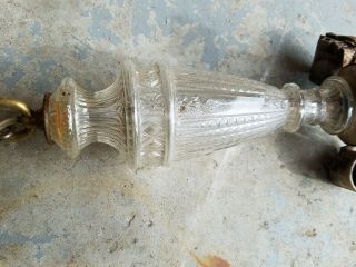 Victorian/vintage/antique Ceiling Chandelier Fixture For Refurbishing.  The Glass 3