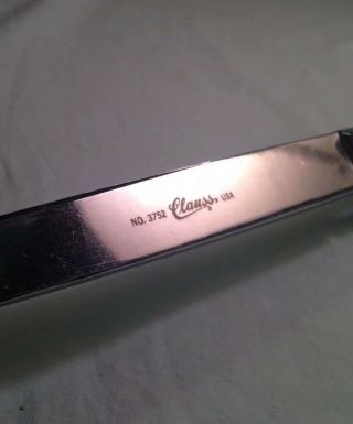 Vintage Clauss Scissors - No 3752 - 12 Inch Straight Shears Usa - Extra Sharp