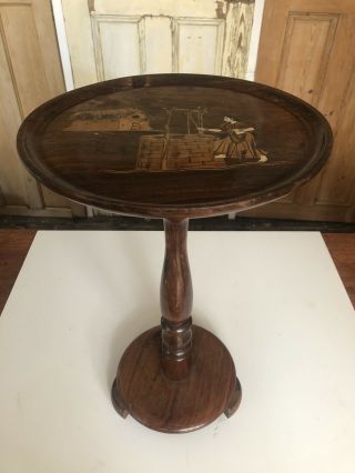 Vintage Eastern Inlaid Side Table Occasional Table Stand