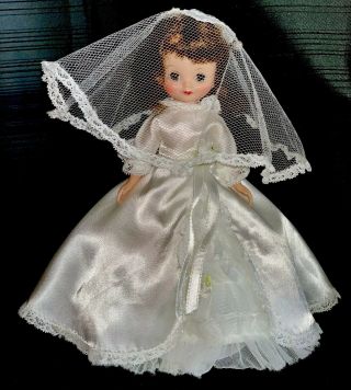 Vintage 8 " Betsy Mccall Doll 1st Series 1957 In Bride Dress 49 H - 3824