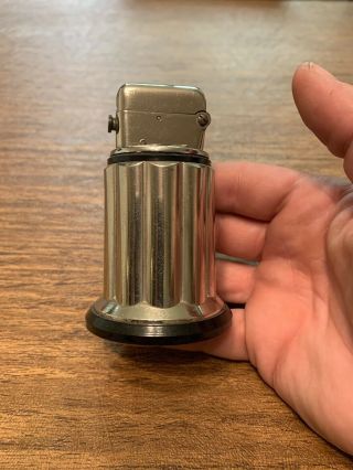 Rare,  Vintage Thorens Automatic Double Claw Table Lighter Metal Base