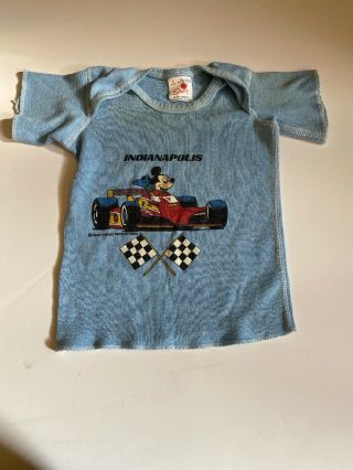 Vintage 80’s Indianapolis Indy 500 Disney Mickey Mouse Infant Shirt