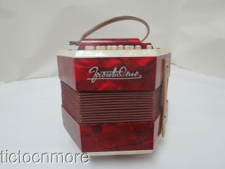 Vintage Frontalini 22 Button Concertina Accordion Made In Italy