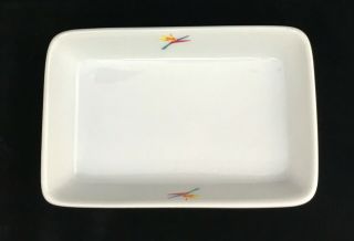 Aloha Airlines Ceramic Rectangular Tray Dish With Bird Of Paradise