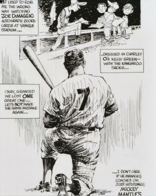 Mickey Mantle And Joe Dimaggio 8x10 Art Print York Yankees